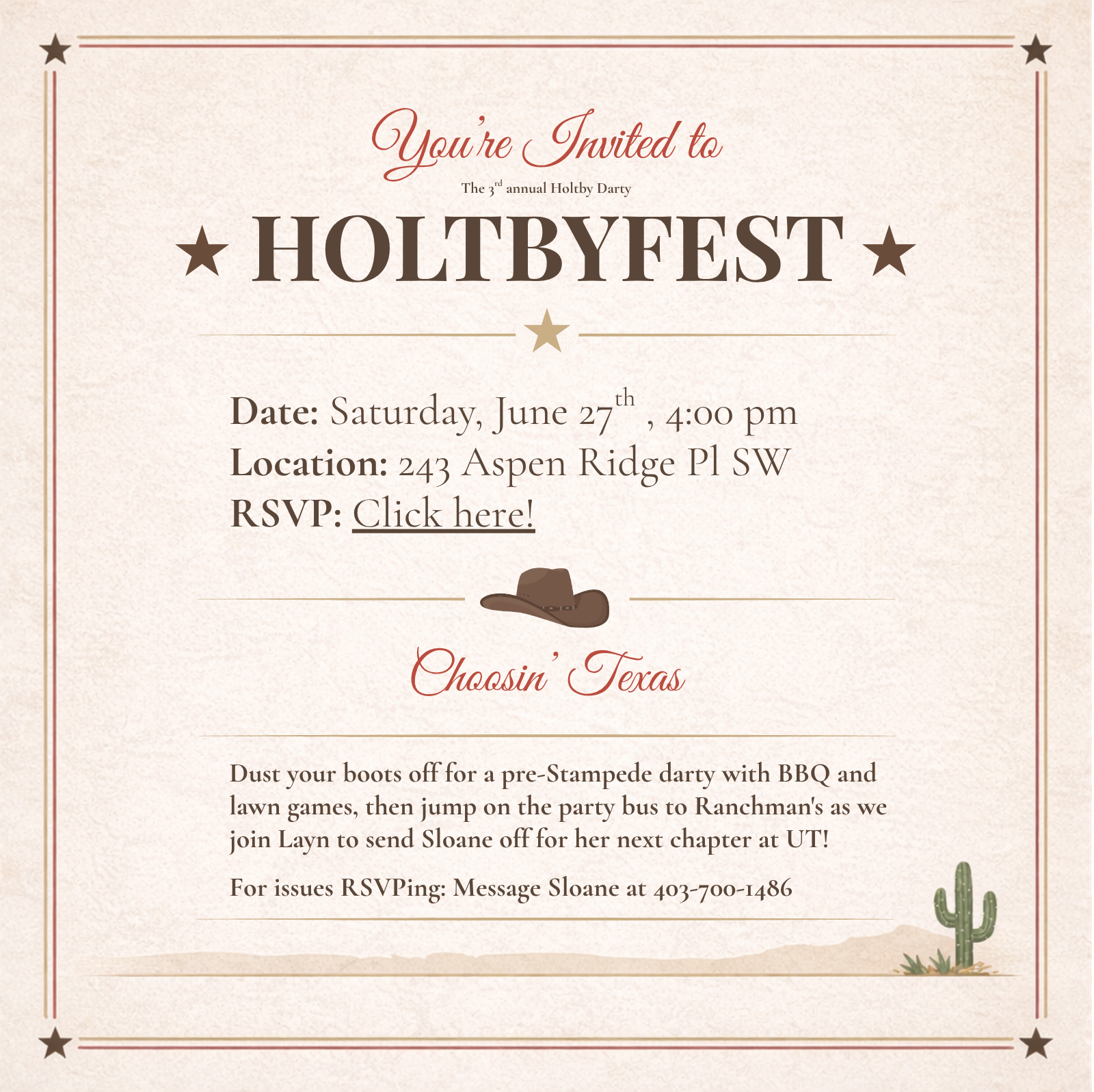 Invitation back